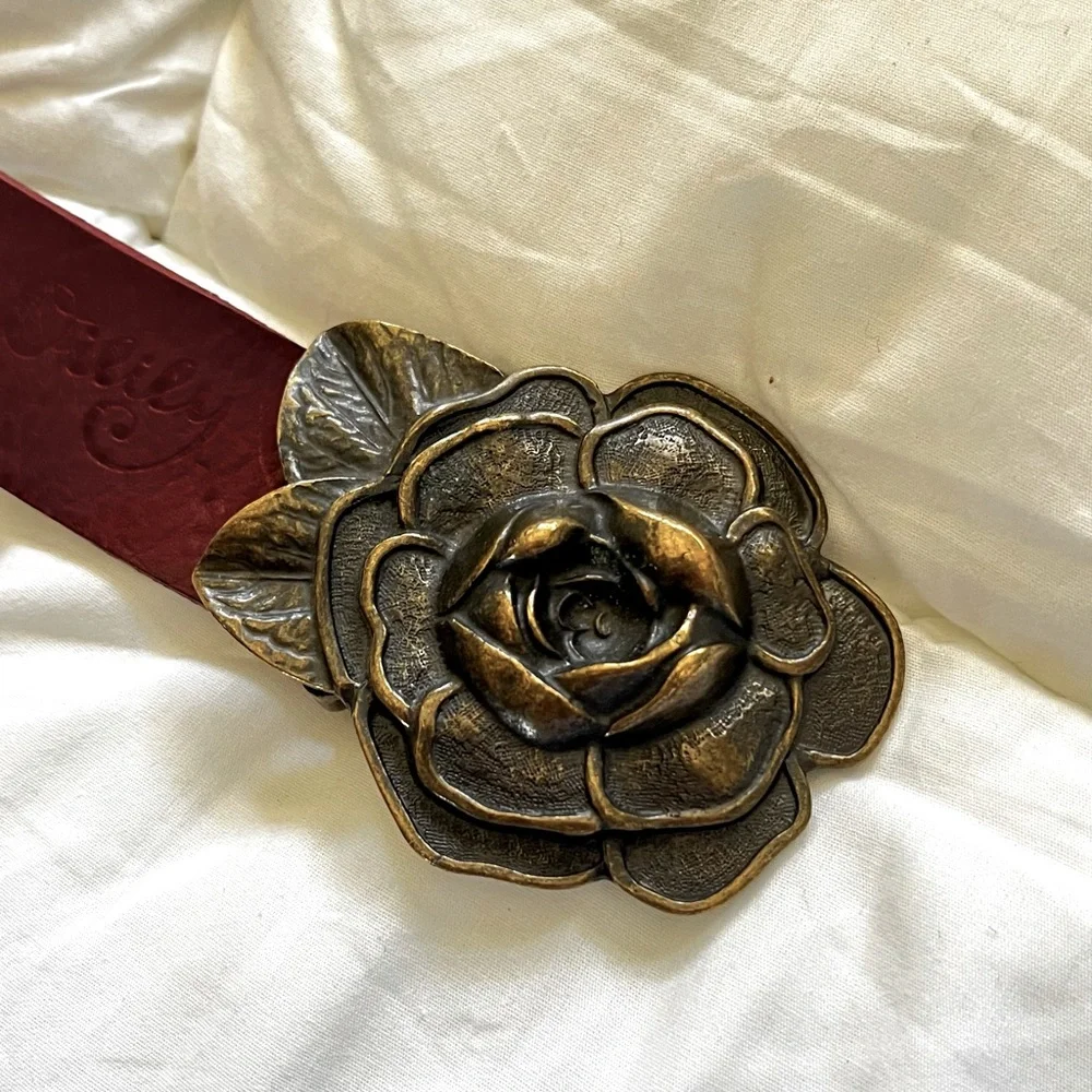 Oilily Leather Heart and Flower Belt